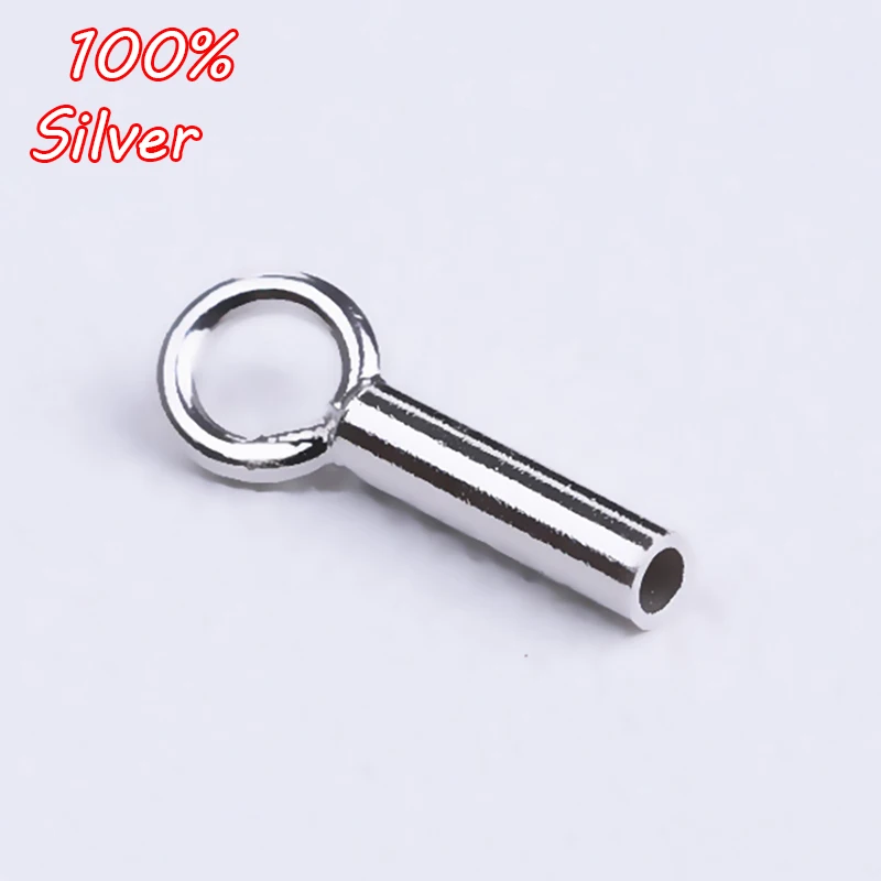 4pcs 925 sterling silver Color accessories connection necklace bracelet circle buckle handmade DIY Jewelry making