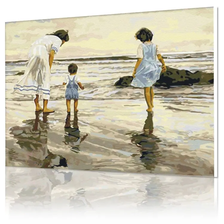 Цифровая картина маслом DIY Специальная гостиная пейзаж пары замужние окрашенные