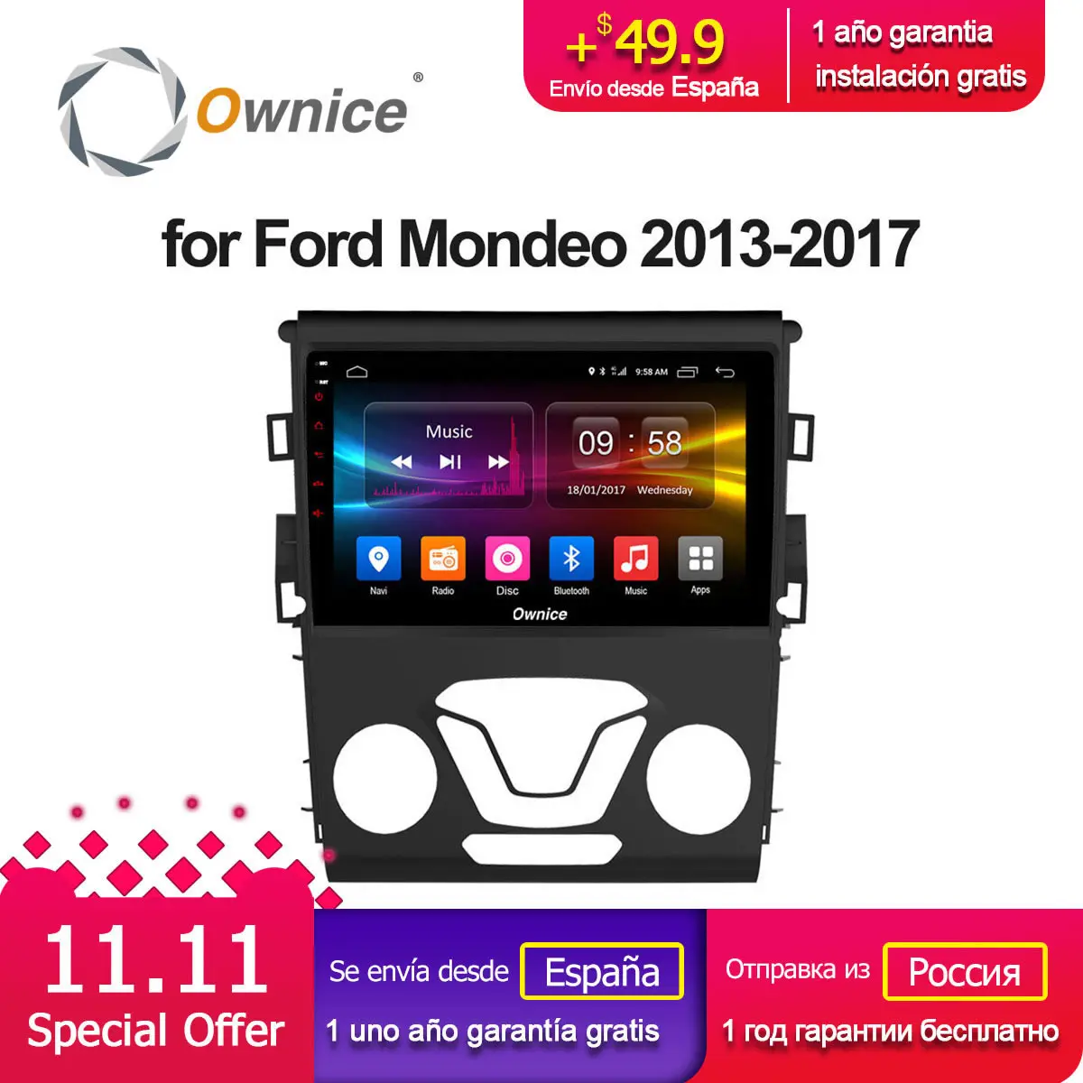 Ownice C500 + G10 Octa 8 ядерный Android 1 автомобильный dvd плеер для Ford Mondeo 2013 2017