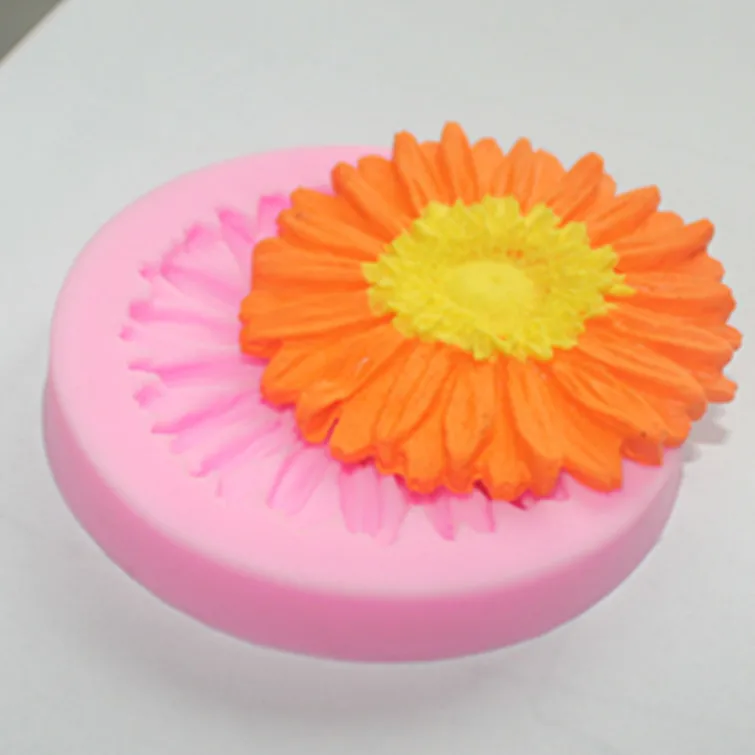 Большая Цветочная Хризантема раннее мыло шоколадная форма для кухни выпечка FM