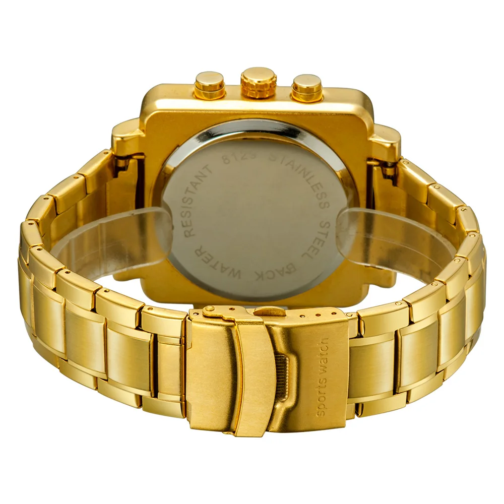 Часы наручные мужские кварцевые полностью стальные водонепроницаемые в стиле