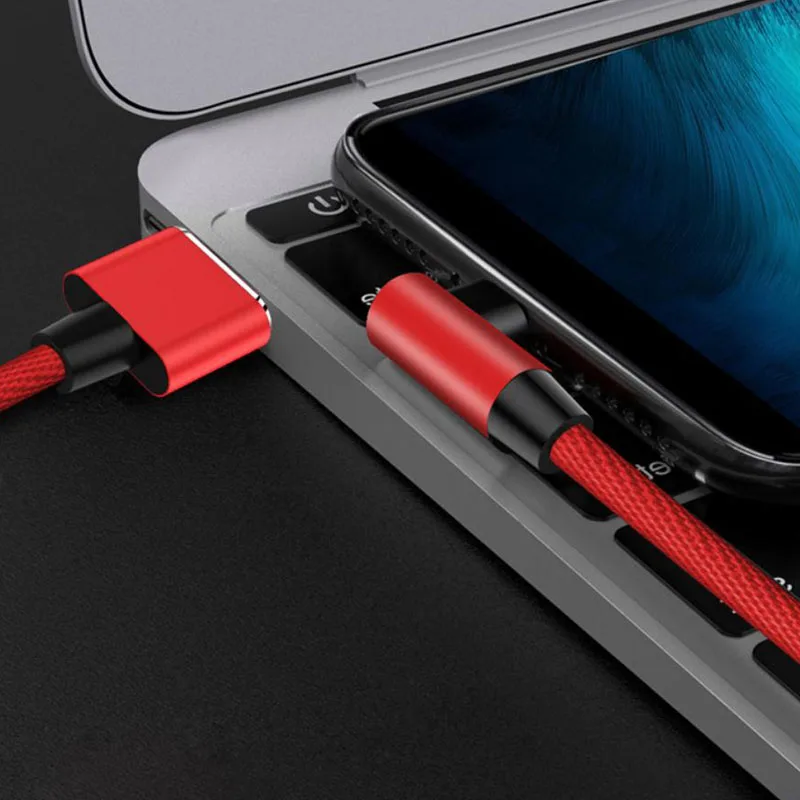 Кабель Usb Type C для быстрой зарядки и передачи данных 2 4 А 90 градусов|Кабели