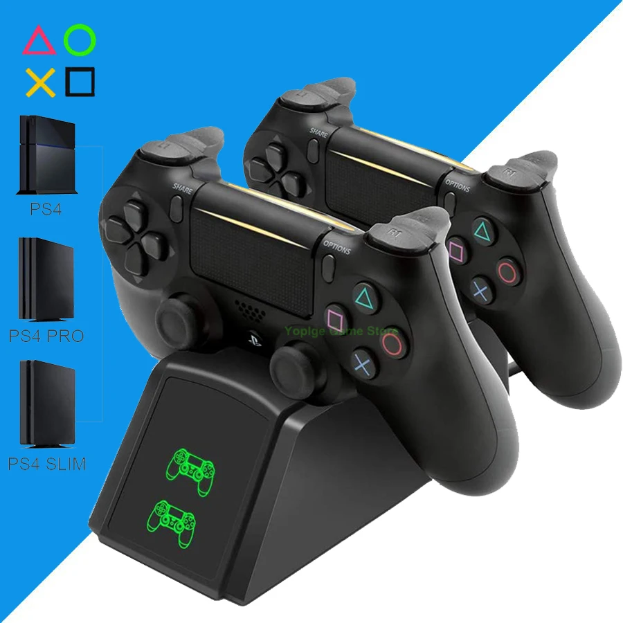 PS4/Pro/Slim 2 контроллера зарядное устройство LED беспроводной геймпад зарядная док