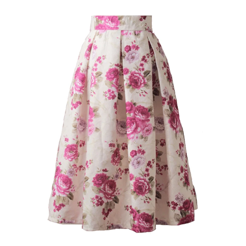 Женская винтажная плиссированная юбка розовая юбка-пачка средней длины