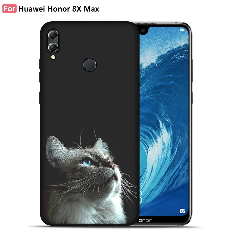 Глянцевый силиконовый чехол для uawei Honor 8X Max Protector TPU бампер задняя крышка телефона