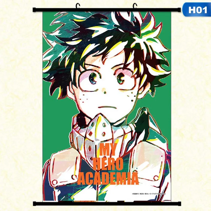 Японский Аниме Boku no Hero Academia My коллективный настенный прокрутка постер для