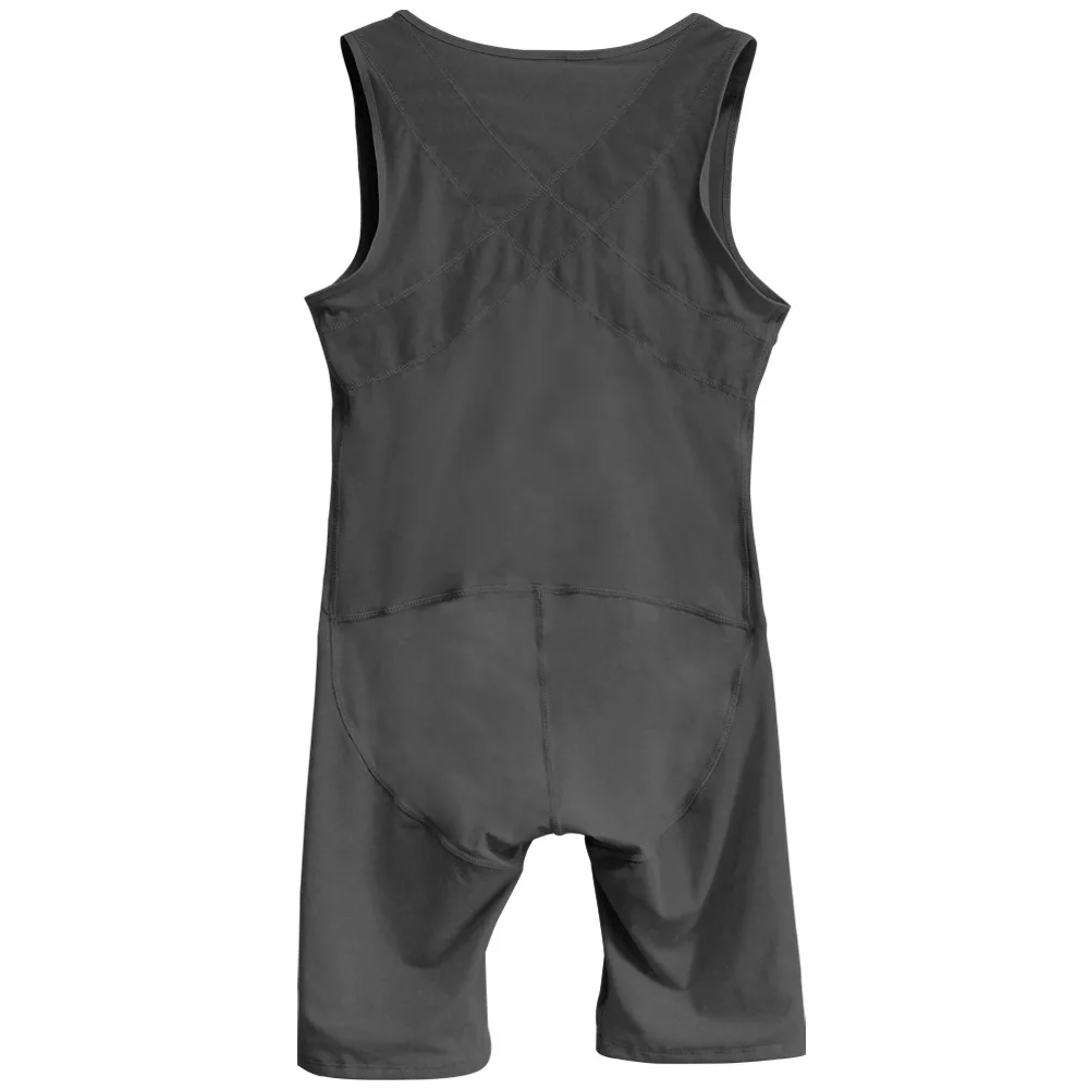 Мужской корректирующий боди Корректирующее белье с передней молнией для фитнеса
