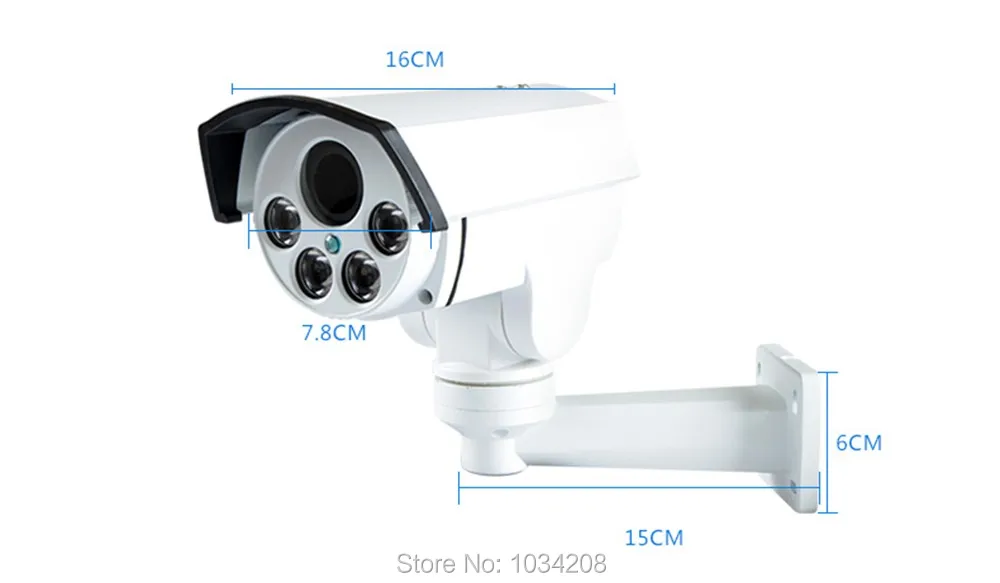 Беспроводной 1.3MP HD ИК водостойкий 4X оптический зум Автофокус PTZ Yoosee Wi Fi IP камера пуля Поддержка SD карты с микрофоном