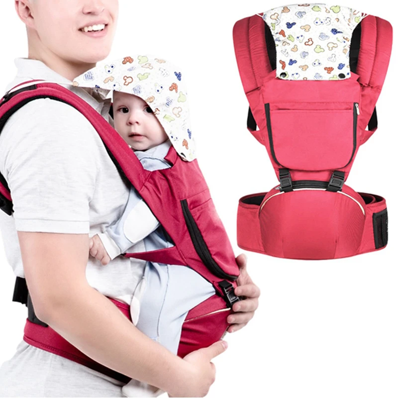 2022 New All-in-One Baby Carrier Lumbar Hold Shoulder Safety Back Baby Bench Oblique Seat Breathable Infant Non-slip Bench Mesh