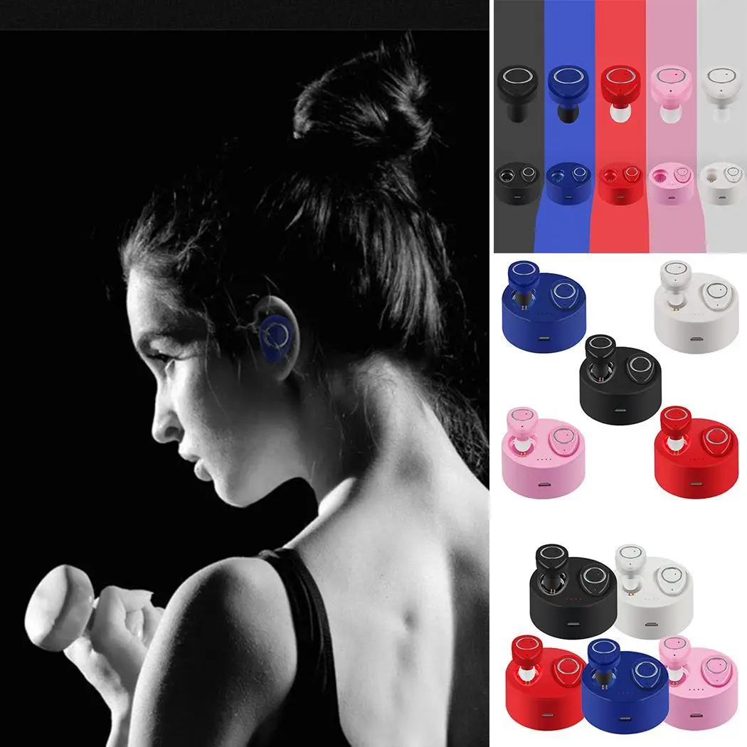 Стерео наушники вкладыши громкой связи Bluetooth комплект Спорт около 30 h