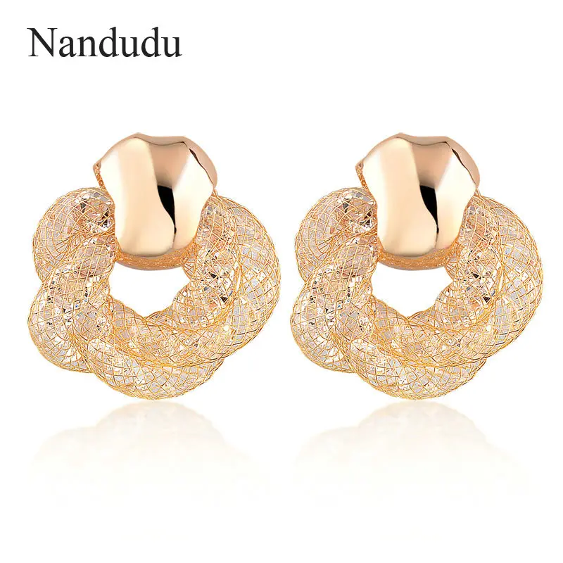 Nandudu модные ювелирные изделия серьги белый кристалл сетки популярные
