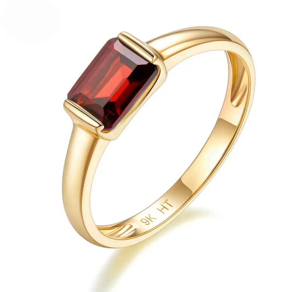 Garnet-14K LP Россия изумруд натуральный драгоценный камень хром диопсид 1,05 карат обручальное кольцо Настоящее 9 к 10 к 14 к 18 К золото FineJewelry для женщин - Цвет камня: Garnet-14K