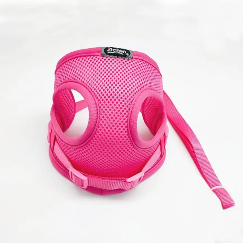 Hot Pink Комфортный поводок для собак, кошек, домашних животных, Регулируемый жилет, поводок для прогулок, поводок для щенков, дышащая сетка, поводок для маленькой собаки котята, gato perro - Цвет: Hot Pink
