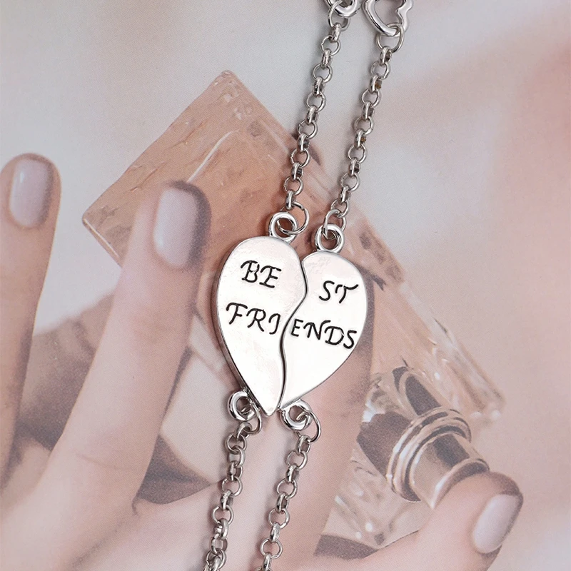 Модный браслет для лучших друзей браслеты золотого и серебряного цвета с пазлами