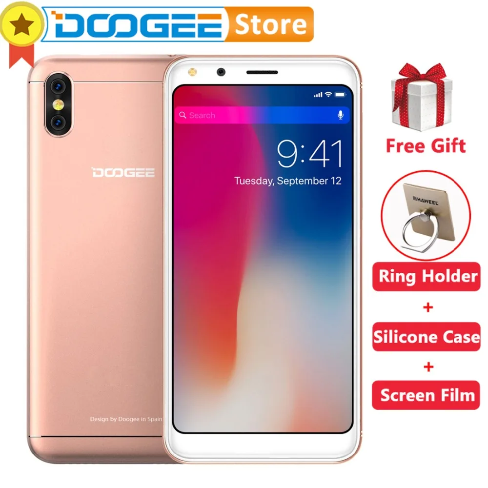 DOOGEE X53 1 Гб оперативной памяти 16 встроенной 5 3 &quotсмартфон Android 7 0 MT6580M 4 ядра + Мп