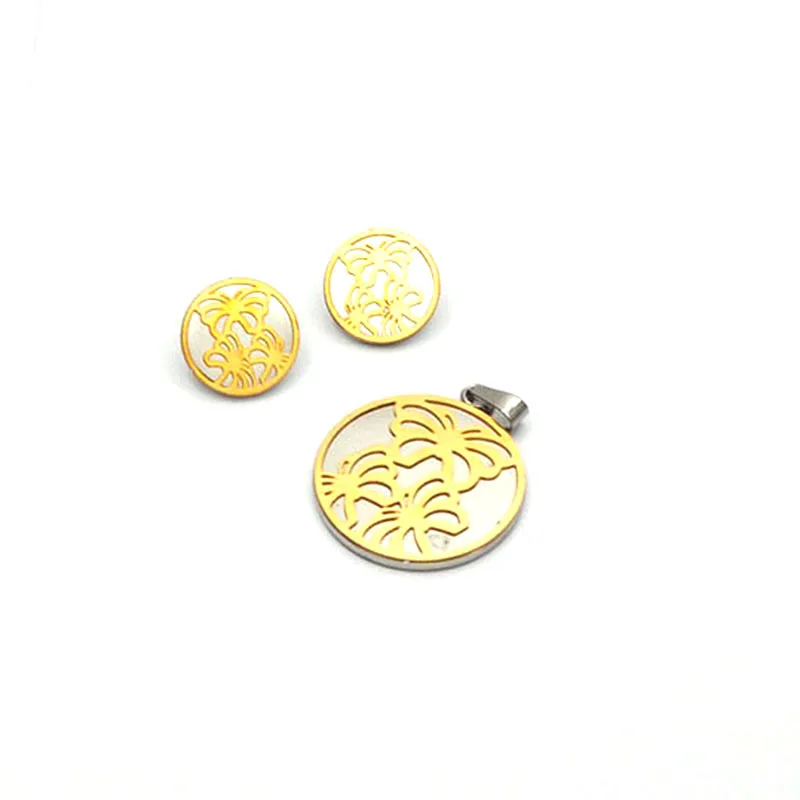 Женские модные вечерние ювелирные изделия оптом из нержавеющей стали набор