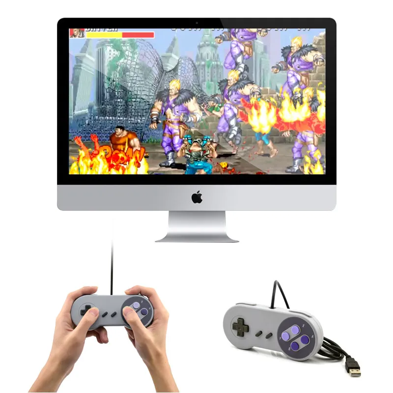 Лидер продаж Ретро USB контроллер для Nintendo SNES ПК контроллеров MAC высокое