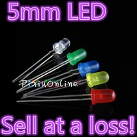 20pcslot 5mm led yl289b diode colored diodes kit mixed color red green yellow blue white 5 color colourful sell loss
