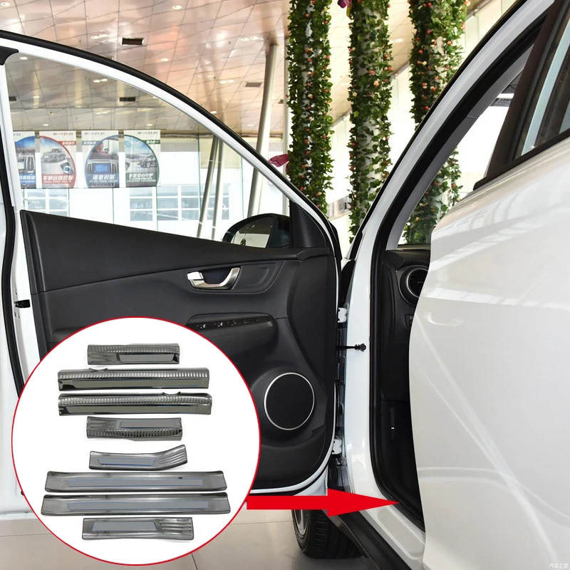 Автомобильные аксессуары для Hyundai Kona Encino 2017 2018 2019 защитная Накладка на порог