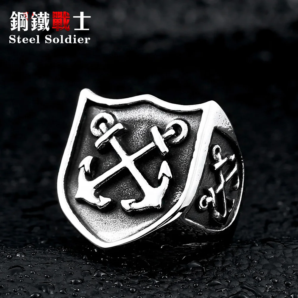 Стальной солдат Горячая продажа кольцо якоря из нержавеющей стали популярное