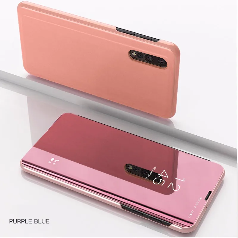 Полная защита mi rror умный флип-чехол для телефона для Xiaomi mi 9 прозрачный кожаный чехол с подставкой для Xiao mi M9 SE чехол s - Цвет: RoseGolden