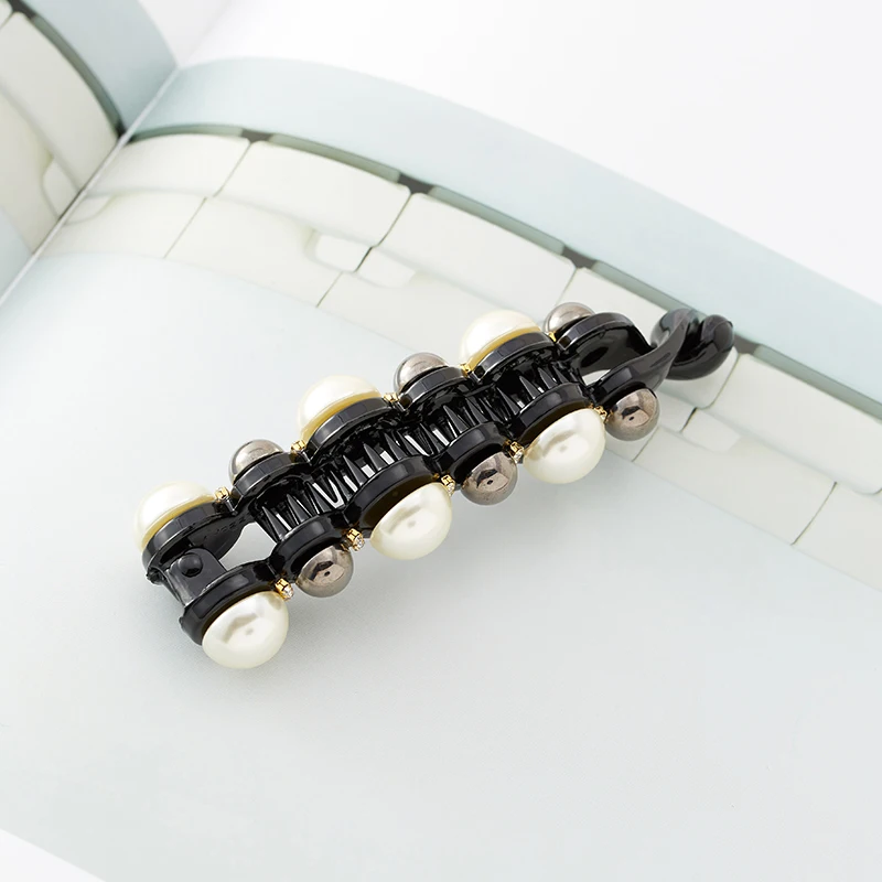 CHIMERA Pearls Hairpins Banana Hair Clips Fashion Jewelry Vintage Headwear Women Hairgrips Ponytail Barrette Clamp Pin Accessory | Украшения