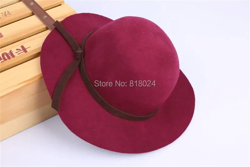 Детская фетровая шляпа с бантом 5 шт./Лот 100% шерсть|felt hat|kids fedorafelt wool hat |