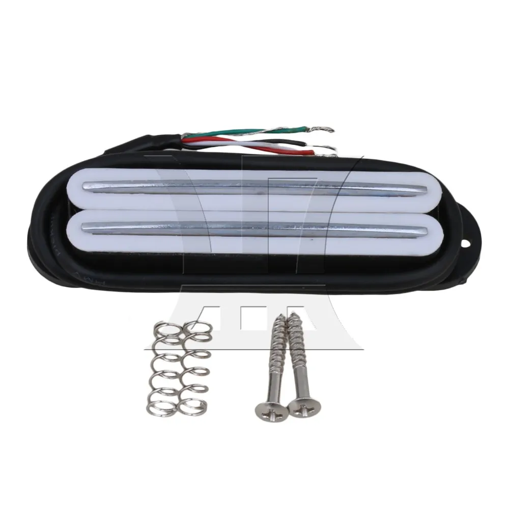 Yibuy белый H010W CR двойной рельсовый клинок звукосниматель 4 провода для
