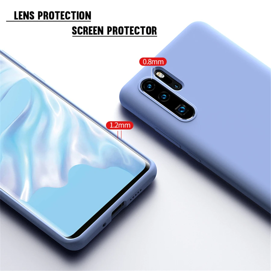 Оригинальный жидкий силиконовый чехол BUYFUN для Huawei P30 pro P20 lite Mate 20 Nova 4 Honor 10 9