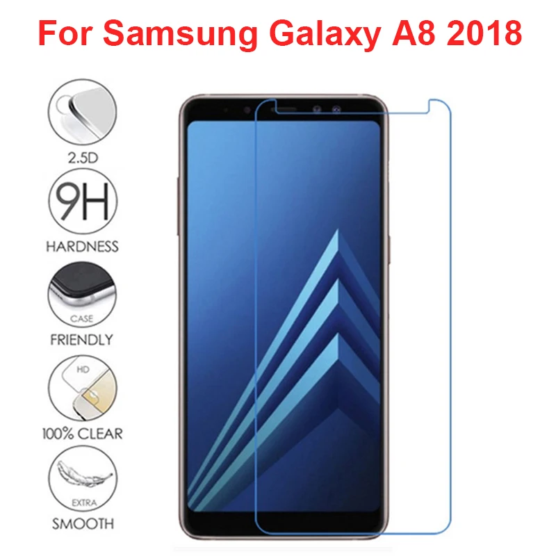 

2 шт. Защитная пленка для экрана для Samsung Galaxy A8 2018 закаленное стекло для смартфона Защитная пленка для экрана a8 2018
