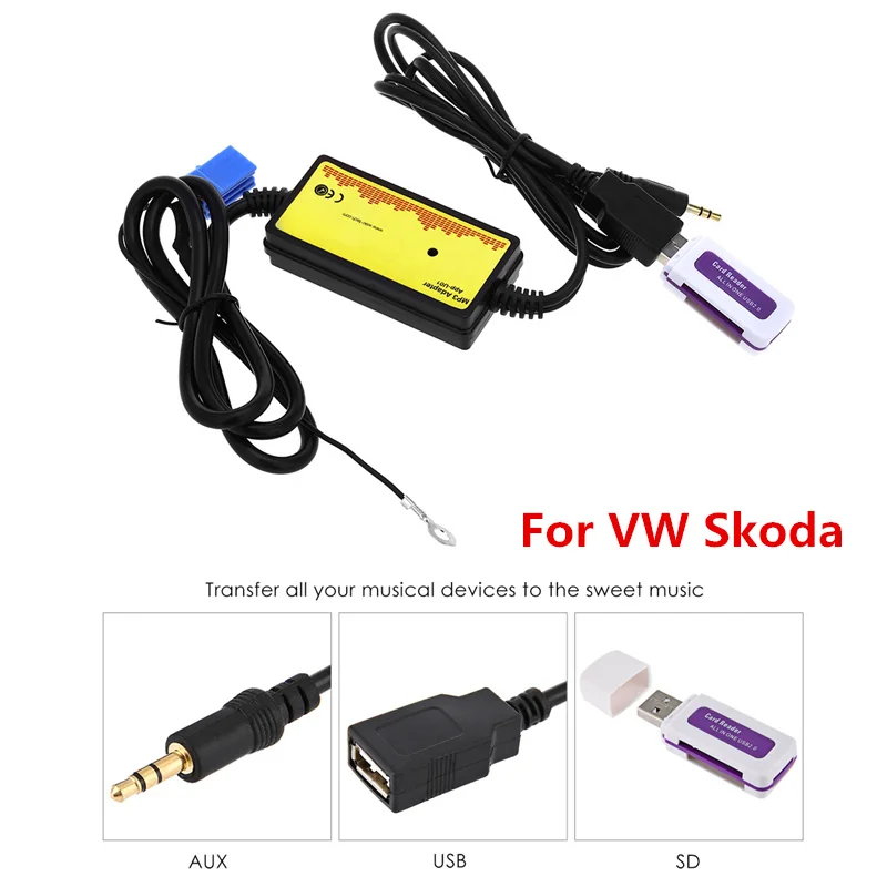 Автомобильный аудио интерфейс MP3 USB/SD адаптер 8P подключение цифровой CD чейнджер