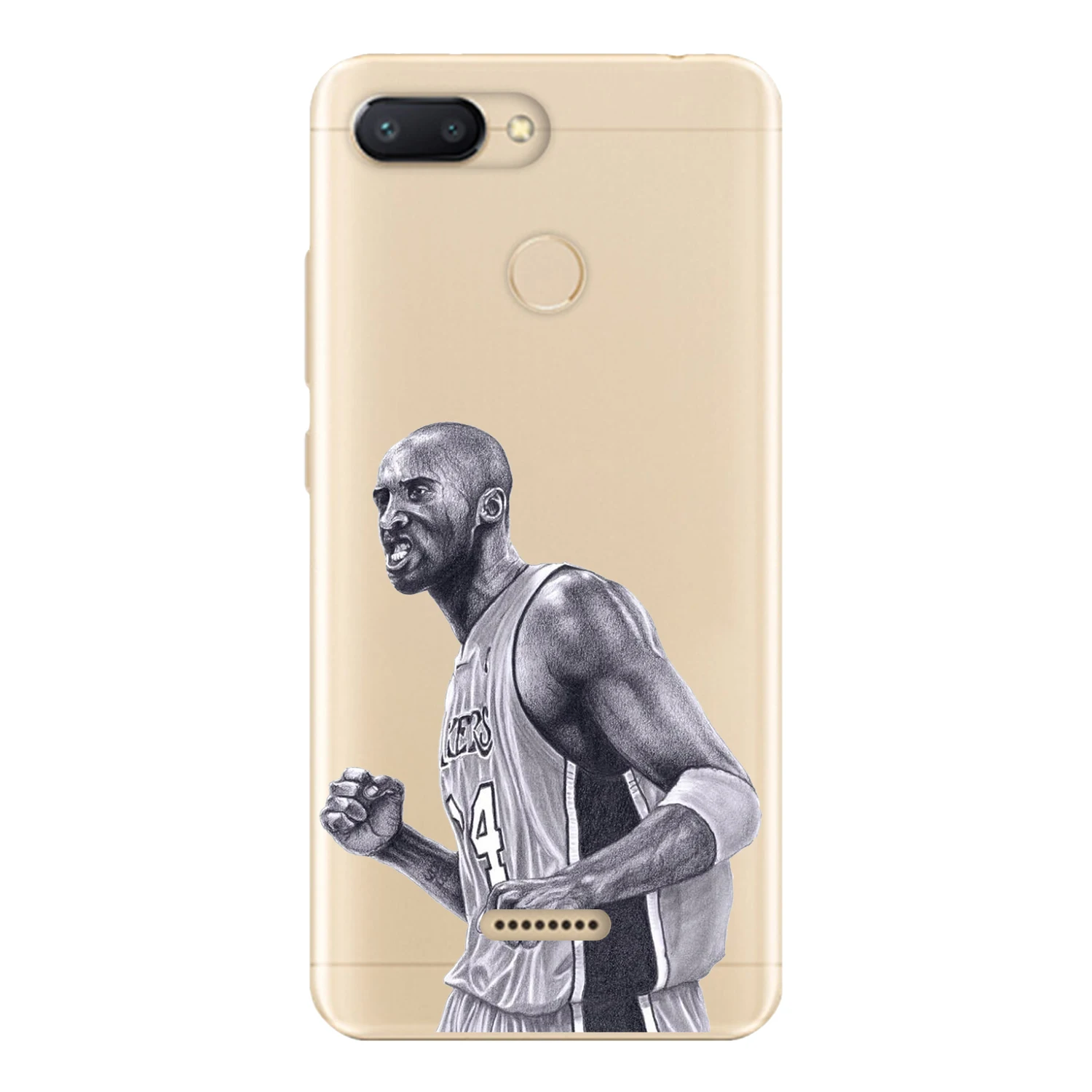 For Xiaomi Redmi 6 Case Cover 5.45&quot Soft TPU Silicone Popular Cool Kobe James Jordan Messi Ronaldo Star 23 24 Painted Phone |