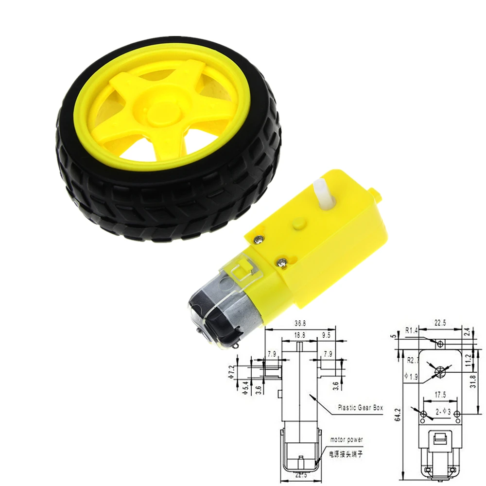 Мотор редуктор TT Motor для автомобиля робота arduino комплект сделай сам колеса