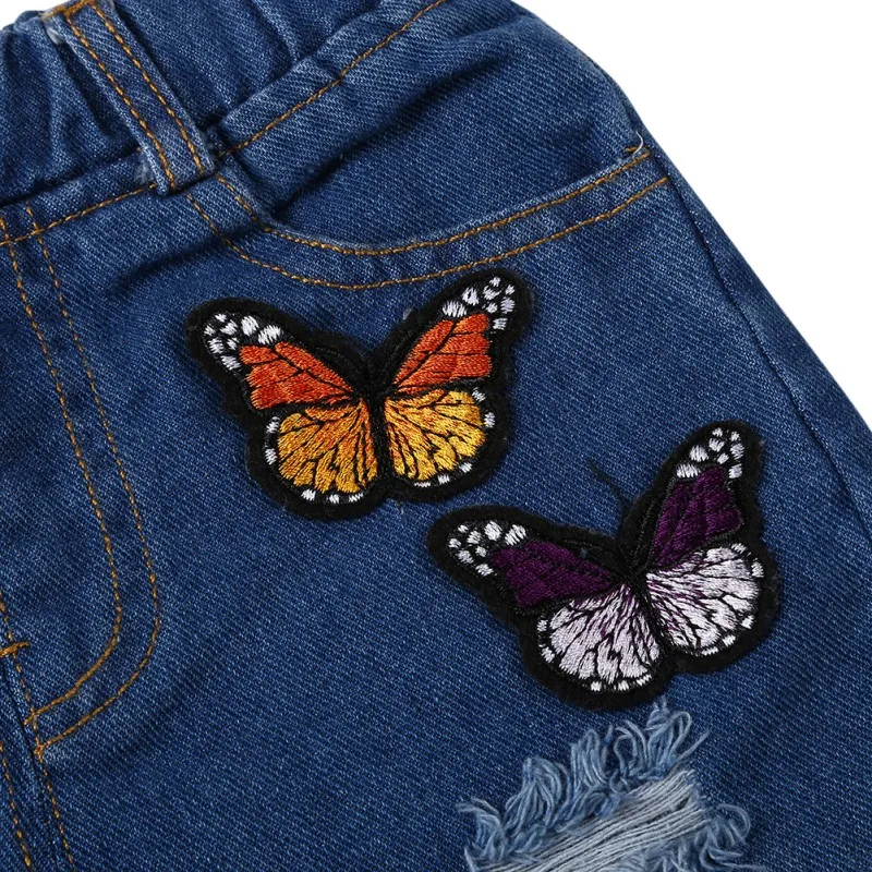 

Children's Clothing Girls Jeans For Girls Butterfly Hole Baby Cowboy Trousers 3-7T Old Children's Pants