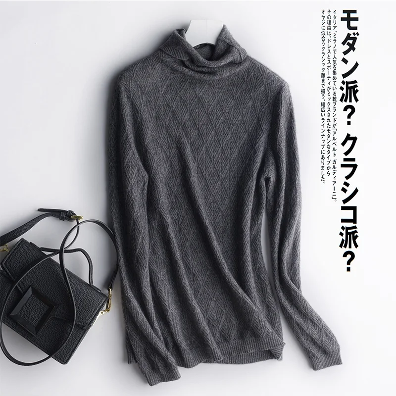 Winter Women Sweater 100% Pure Cashmere Knitwear High Quality Turtleneck Warm Pullovers Tops Girls Clothes 5Colors Ladies | Женская