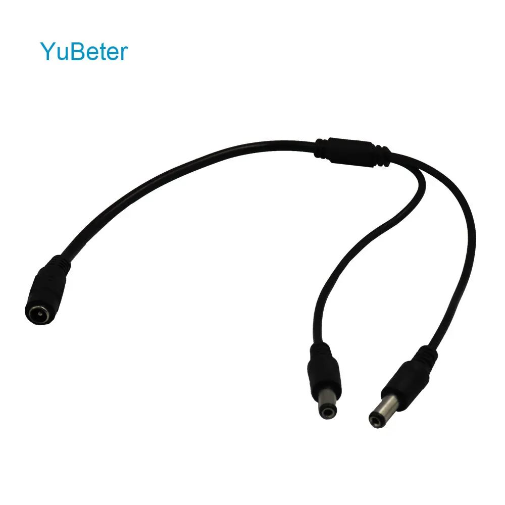1 to 2 Splitter Yubeter видеонаблюдения Камера отклонения в размерах на 1-2/3/4/5 полосная Разветвитель DC Мощность кабель разъема типа мама на обоих концах для подключения внешних устройств к адаптер кабель провод для Светодиодные ленты - Цвет: 1 to 2 Splitter