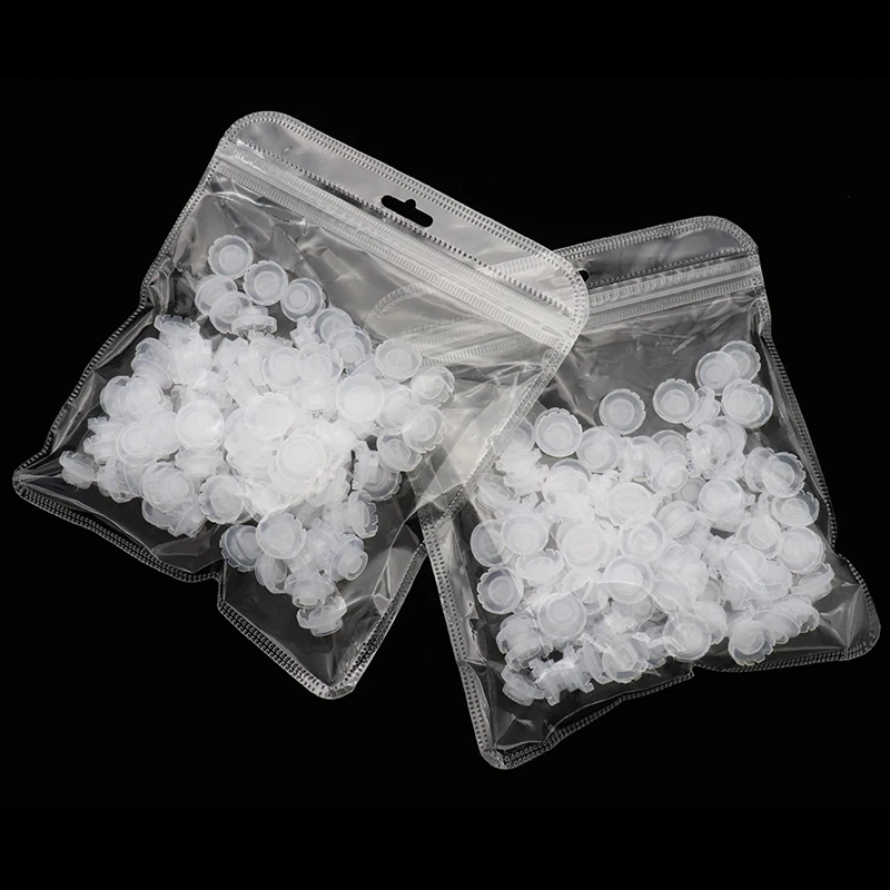 100 pcs White Flowering Cup Makeup Eyelashes Extension Tools For Grafting Eyelash Blossom One Second Glue | Красота и здоровье