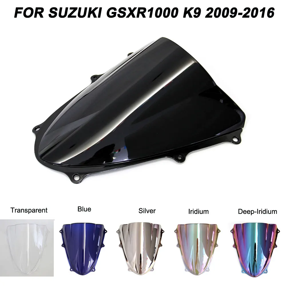 Для 09 16 Suzuki GSXR1000 GSXR GSX R 1000 K9 2009 2016 мотоцикл лобовое стекло Двойные Пузырьковые