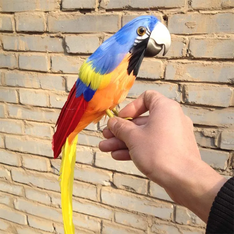 

new polyethylene & furs colourful parrot toy simulation yellow tail macaw model gift about 30cm 1327