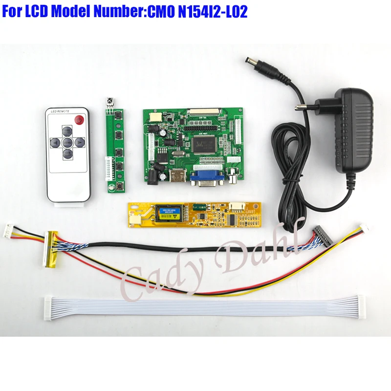 Плата контроллера HDMI VGA 2AV + инвертор с подсветкой кабель Lvds 30P пульт