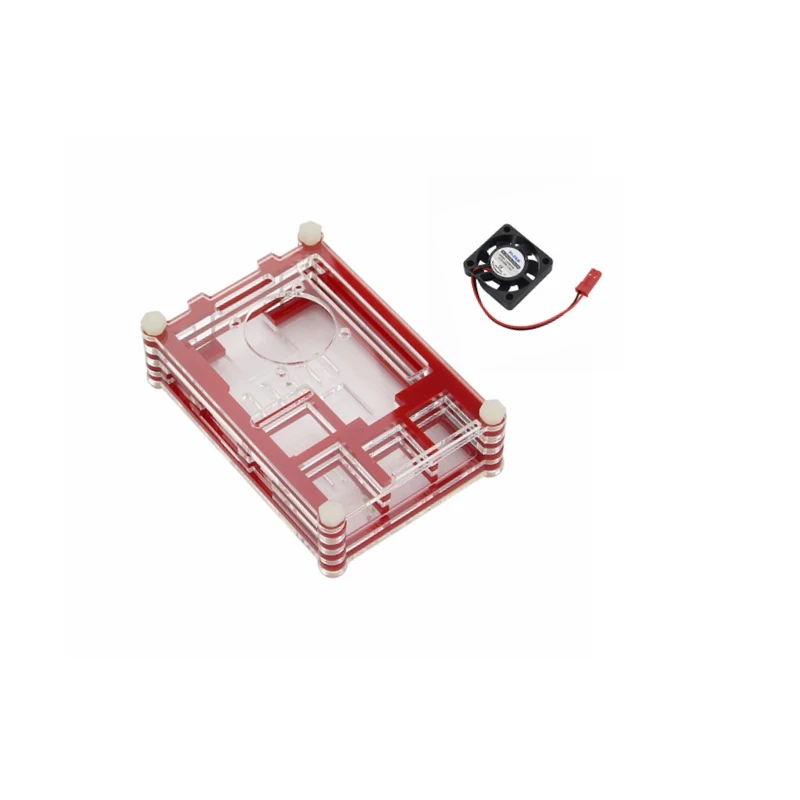 Официальный Raspberry Pi 3 чехол/9 слоев акриловый чехол с охлаждающим вентилятором для