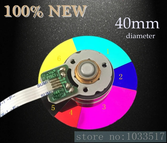 

40MM diameter projector color wheel for optoma DP7255 DP7129 6 color