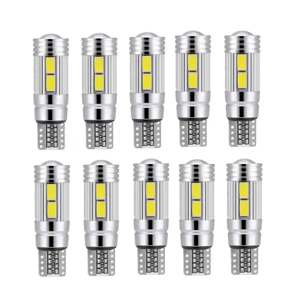 10 шт. T10 белый 5630 Светодиодный 194 W5W SMD Canbus Error Free автомобиля клиновидные боковые
