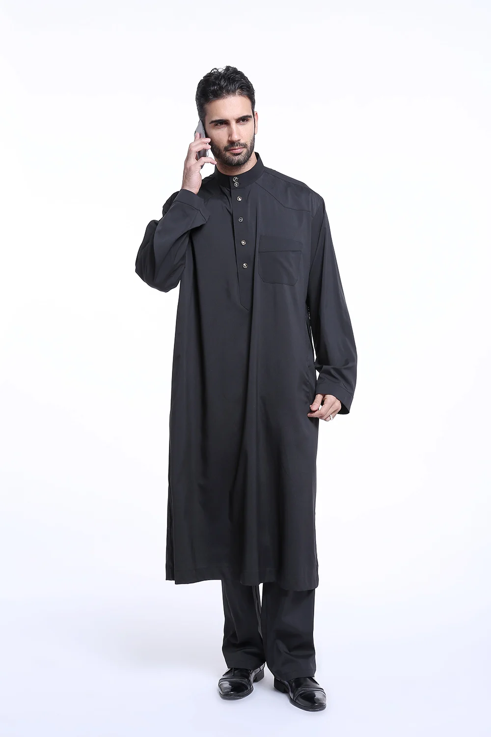 S-3XL High quality Muslim Islamic Clothing for men Arabia Jubba Thobe plus size dubai Men's Kaftan Abaya clothing 2 pcs set |