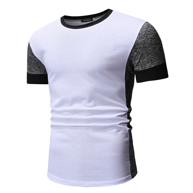 Мужская футболка повседневная с коротким рукавом круглым вырезом Модная