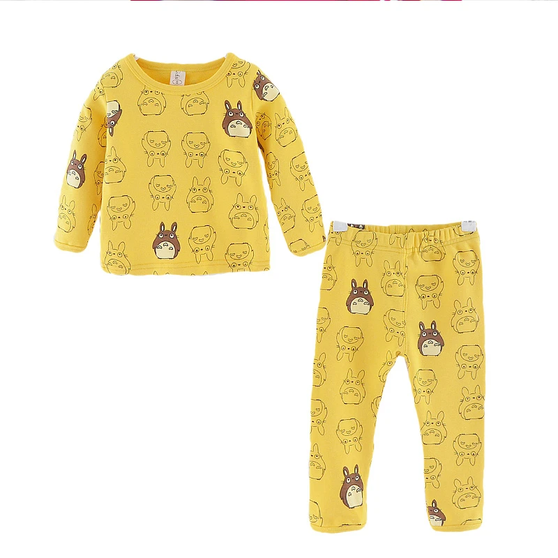 Autumn Baby Girls Pajamas Sets Cartoon Animal Pattern Nightwear T-shirt +Pants Sleepwear Kids Clothing | Детская одежда и обувь