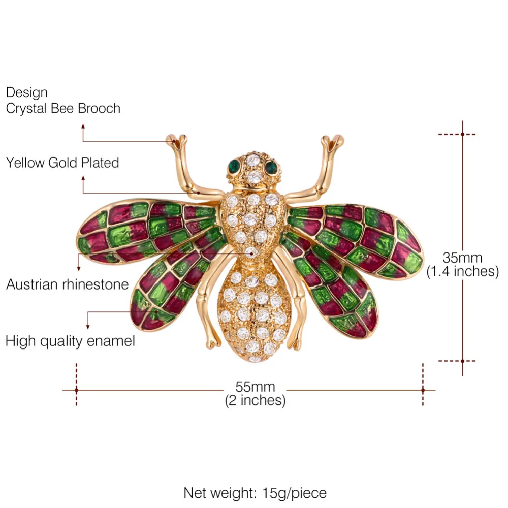 Золотая/серебряная брошь Kpop в виде животных с австрийскими стразами фиолетового