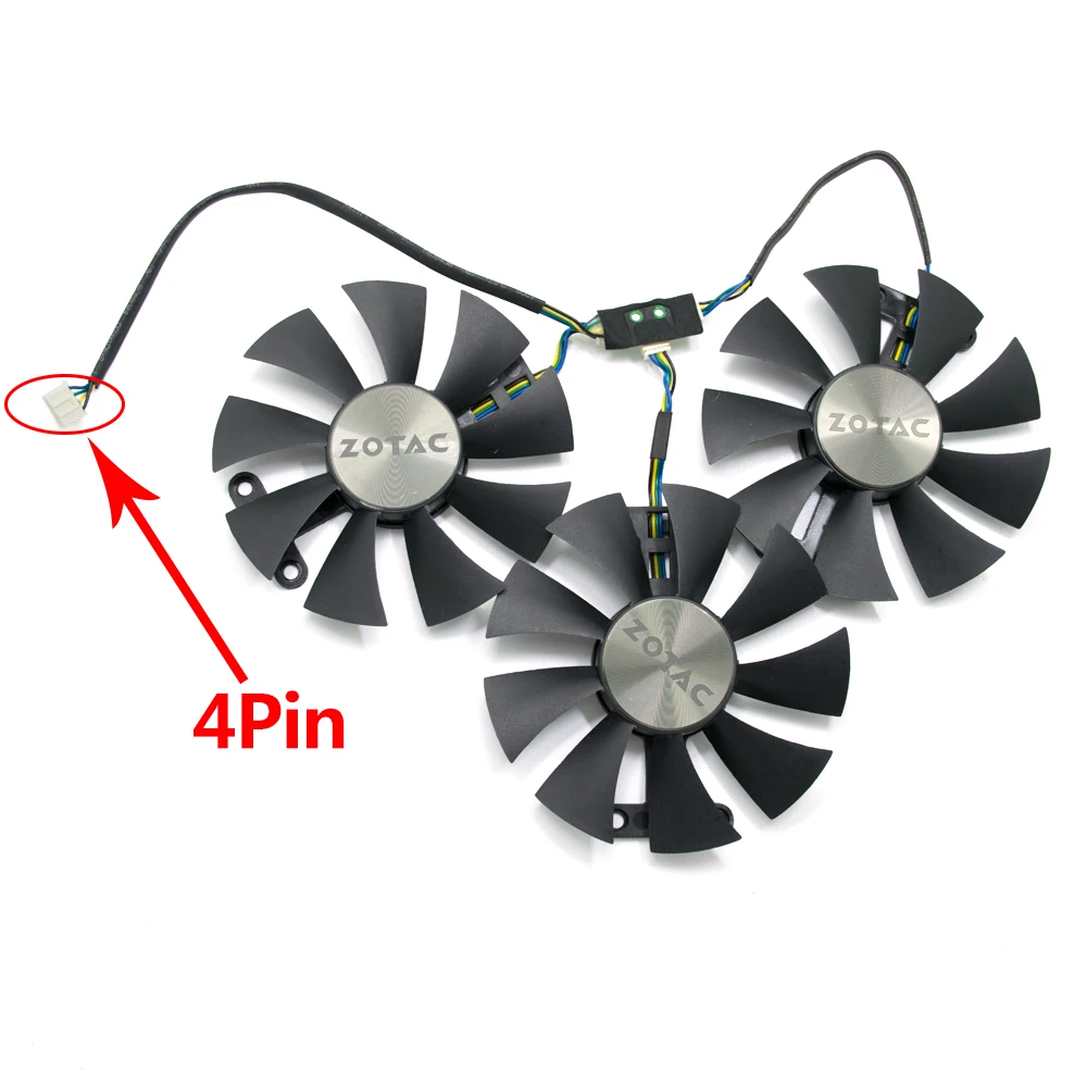 Вентилятор охлаждения GA91S2H 4PIN GTX 980TI для ZOTAC GeForce AMP 6 ГБ GTX980Ti ARCTICSTORM TITAN X 12 Гб 85