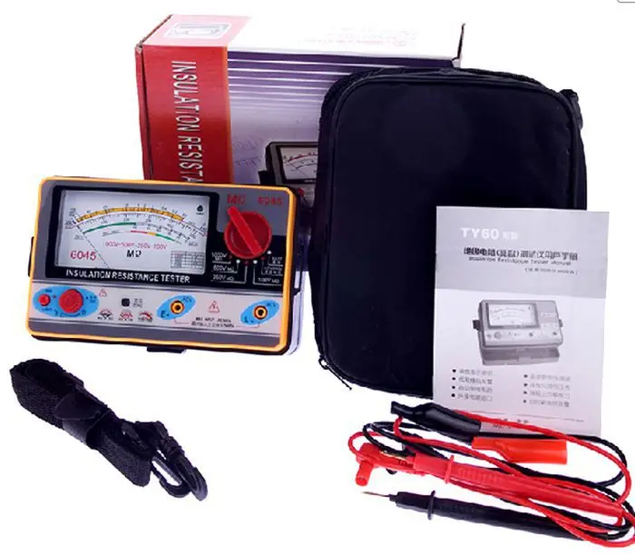 TY6045 (100V-250V-500V-1000V) измеритель сопротивления изоляции Аналоговый тестер 0 5-2000 м |