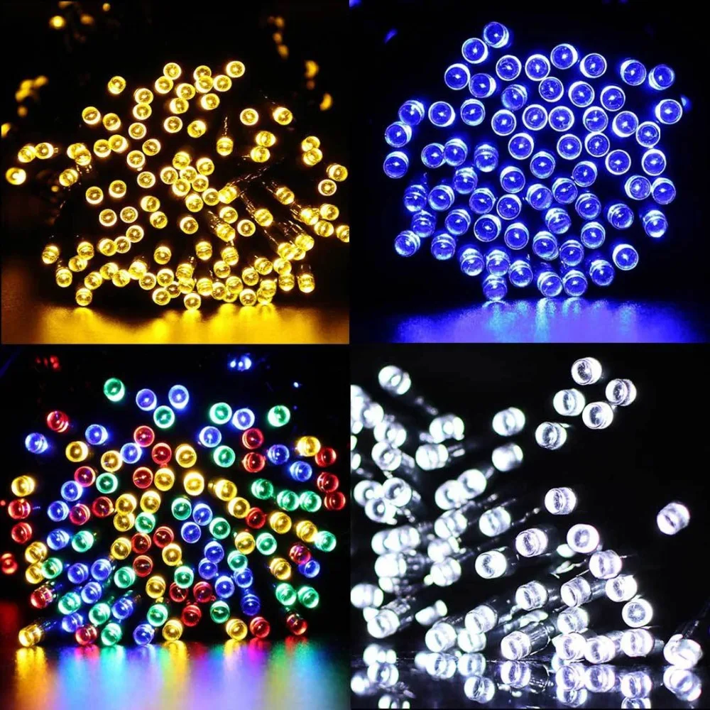 Открытый солнечный светильник строка 100LED8 режим голой для рождественской